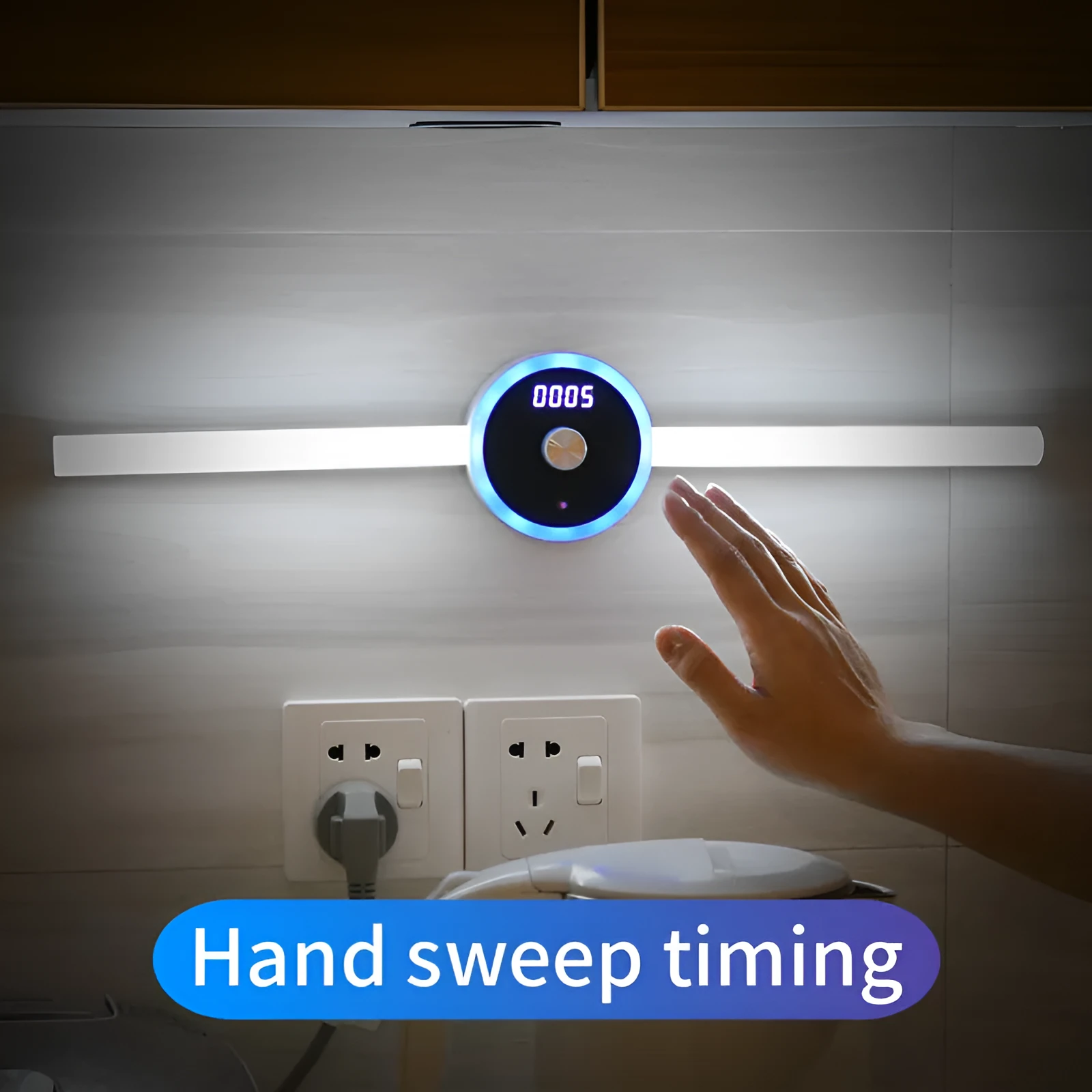 Smart cabinet light with clock timer sensor light removable LED wardrobe light human body sensor
