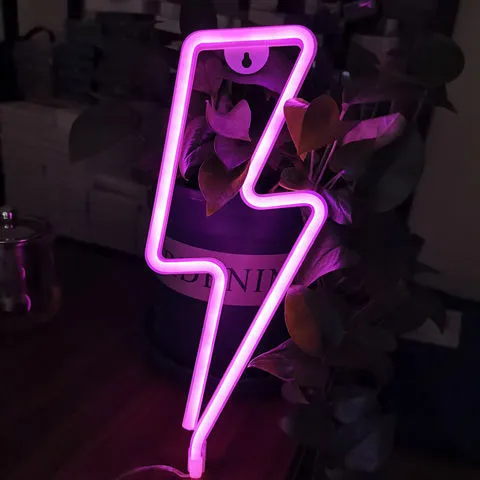 LED neon sign night light with 24 style options, 30x18.5cm, USB battery powered, wall hanging home decorative light