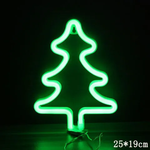 LED neon sign night light with 24 style options, 30x18.5cm, USB battery powered, wall hanging home decorative light
