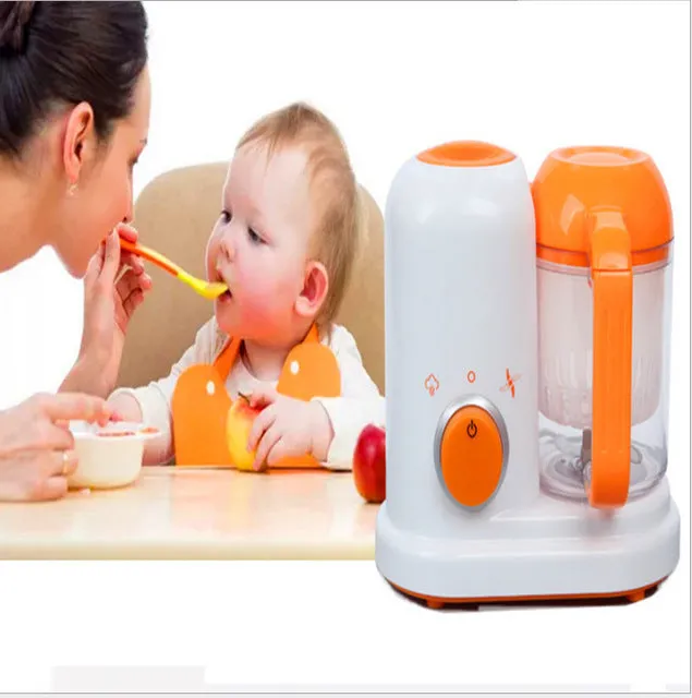 Multi-function baby food processor in light green with steam and stir functions, 190ml capacity, BPA-free materials