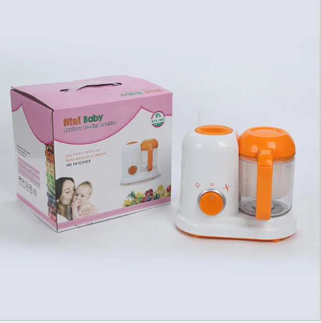 Multi-function baby food processor in light green with steam and stir functions, 190ml capacity, BPA-free materials