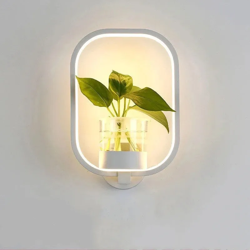 Decorative wall lamp with sandblasted iron finish, 30cm diameter, round shape, black colour, integrated LED strip