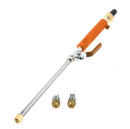 Blue and silver car high-pressure water gun with TPR handle and 75cm length