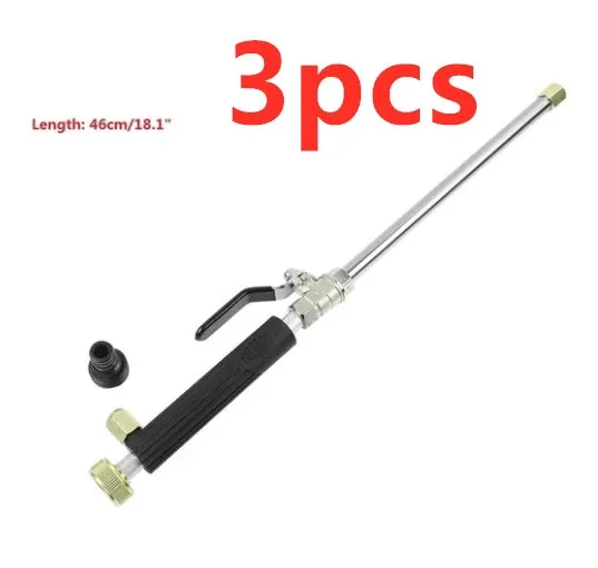 Blue and silver car high-pressure water gun with TPR handle and 75cm length