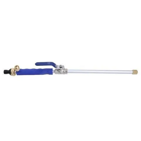 Blue and silver car high-pressure water gun with TPR handle and 75cm length