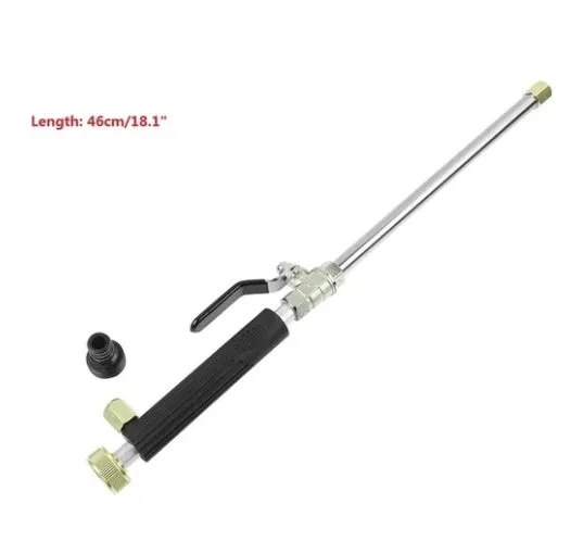 Blue and silver car high-pressure water gun with TPR handle and 75cm length