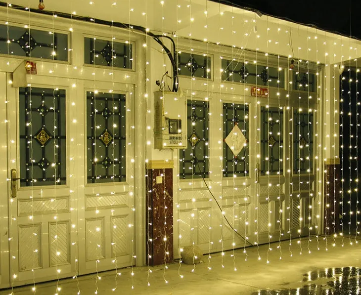 Christmas LED curtain lights 3x3 metres 304 beads remote control party wedding decoration