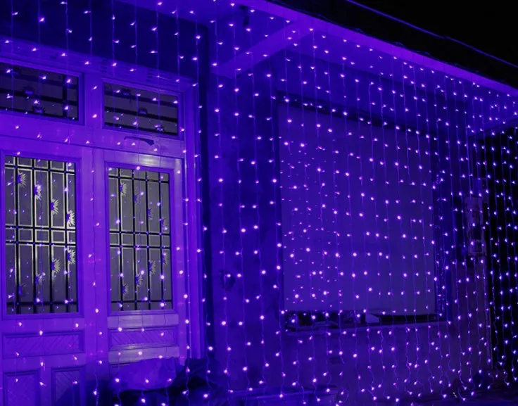 Christmas LED curtain lights 3x3 metres 304 beads remote control party wedding decoration