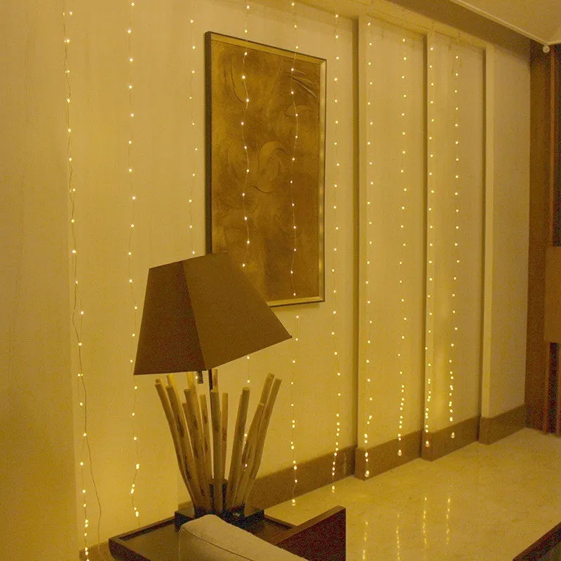 Christmas LED curtain lights 3x3 metres 304 beads remote control party wedding decoration