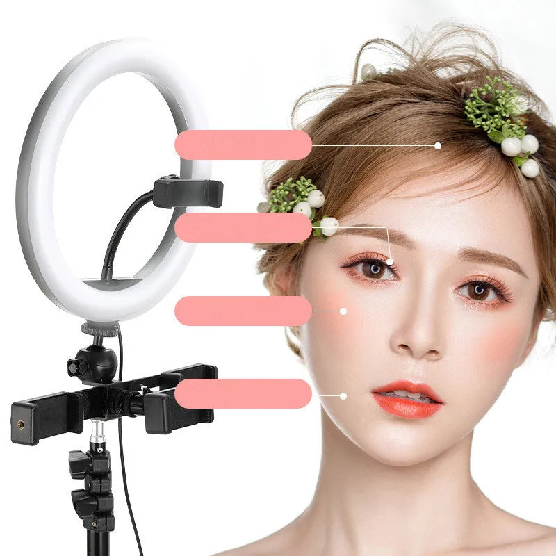 10 inch ring selfie beautifying light with metal bracket for smartphone photography