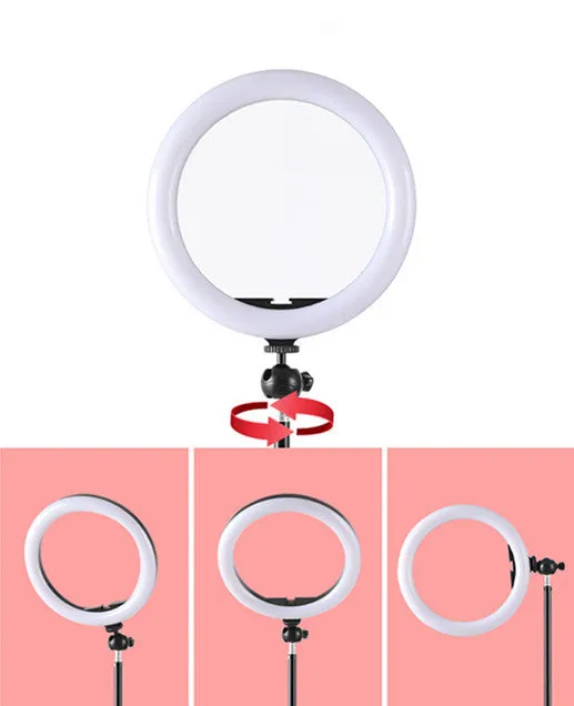 10 inch ring selfie beautifying light with metal bracket for smartphone photography