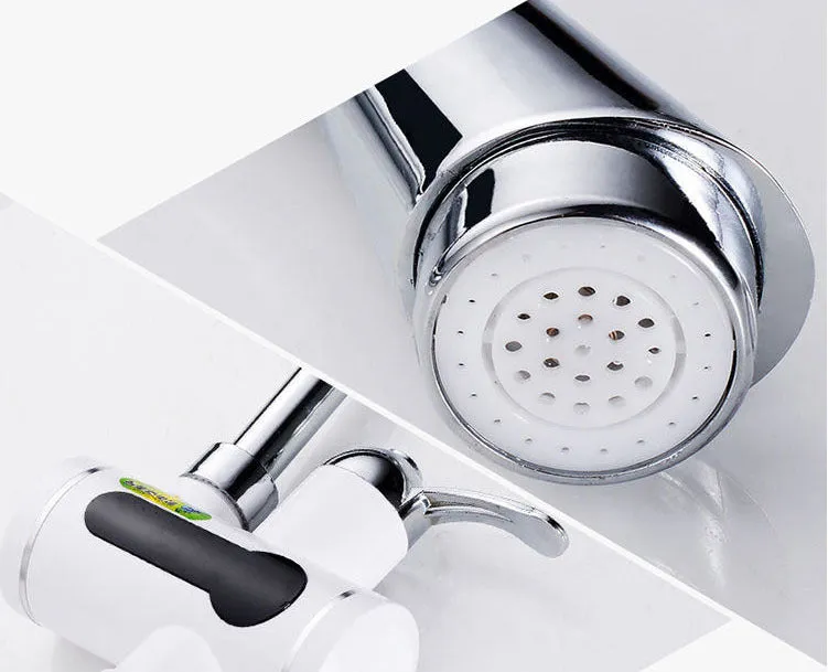 Electric kitchen water heater faucet in Classic colour with rotatable single handle single hole design