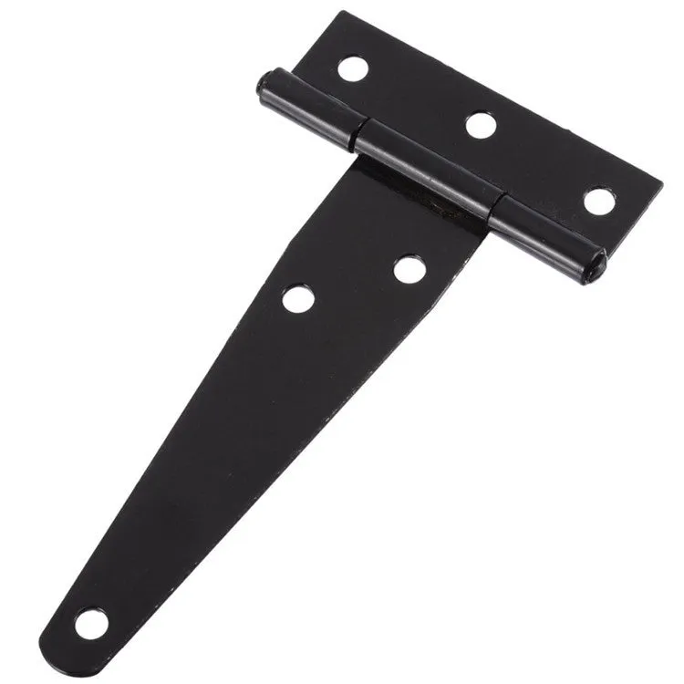 Fixed T-shaped iron hinge for outdoor wooden doors and gates in multiple sizes