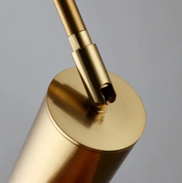 Nordic all-aluminium ceiling light with LED lamp, electroplated gold surface, yellow colour