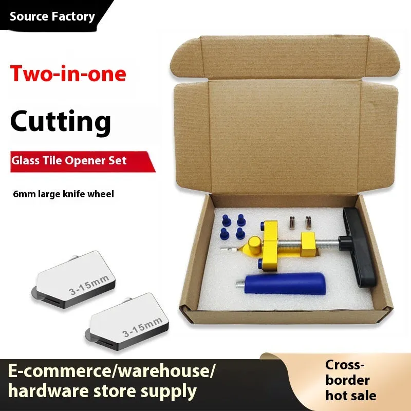 2-in-1 gold knife luxury glass cutter and ceramic tile opener with hard alloy wheel