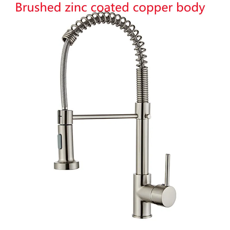 Matte black deck-mounted kitchen faucet with copper body and wrench-type handle
