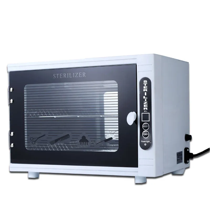 Small silver UV sterilizer machine for beauty salon tool sanitation