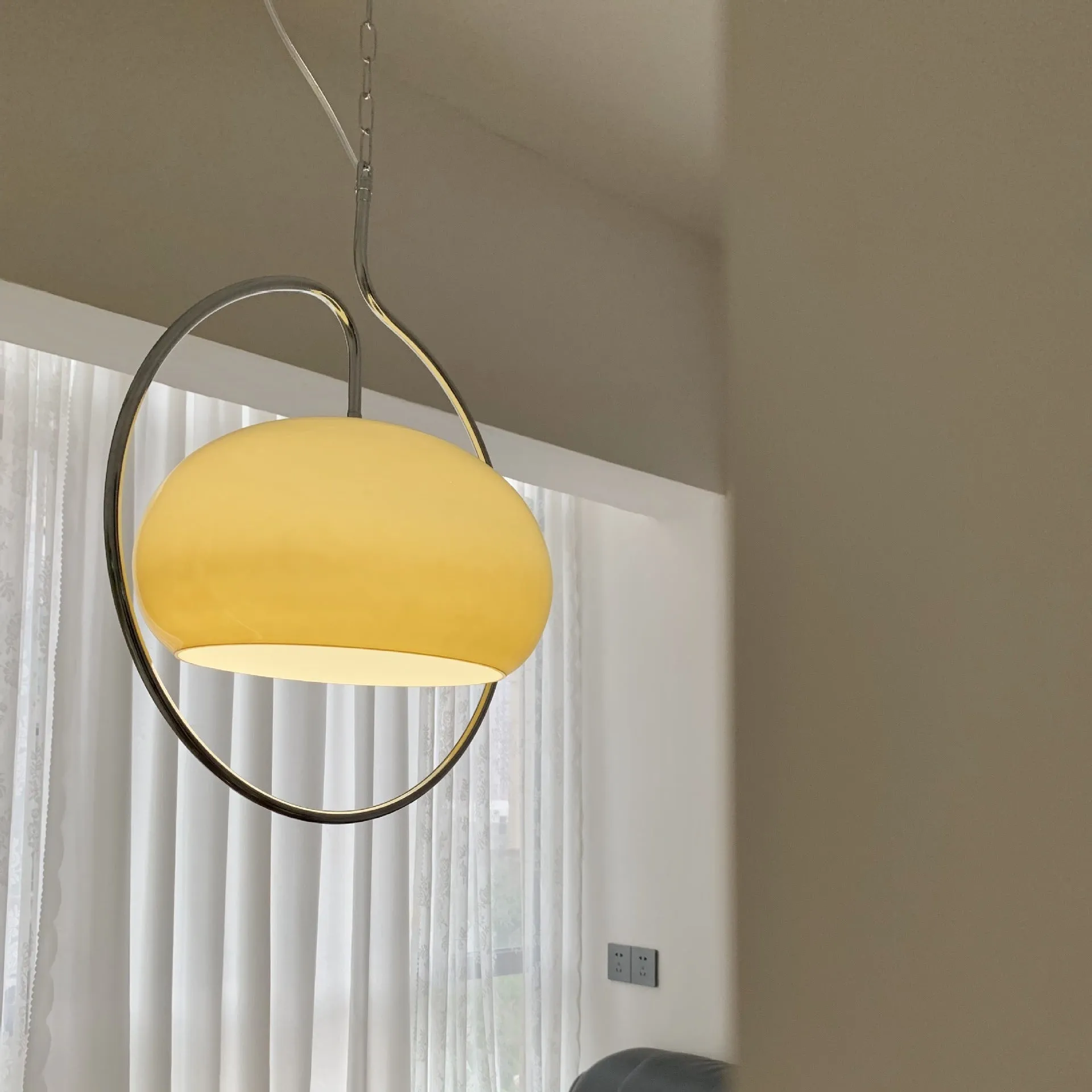 Retro cream ceiling light with 420cm overall size for warm home study illumination
