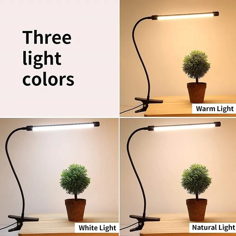 26cm black and white USB LED desk lamp for dormitory study areas with eye protection feature