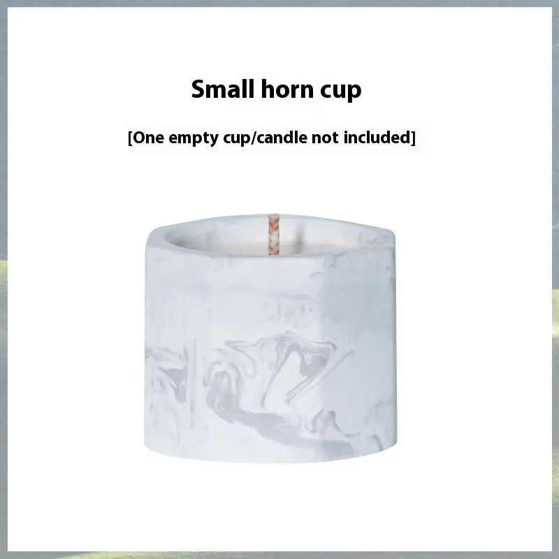 Ink octagon cup aromatherapy candle gift set with six scents in resin cups