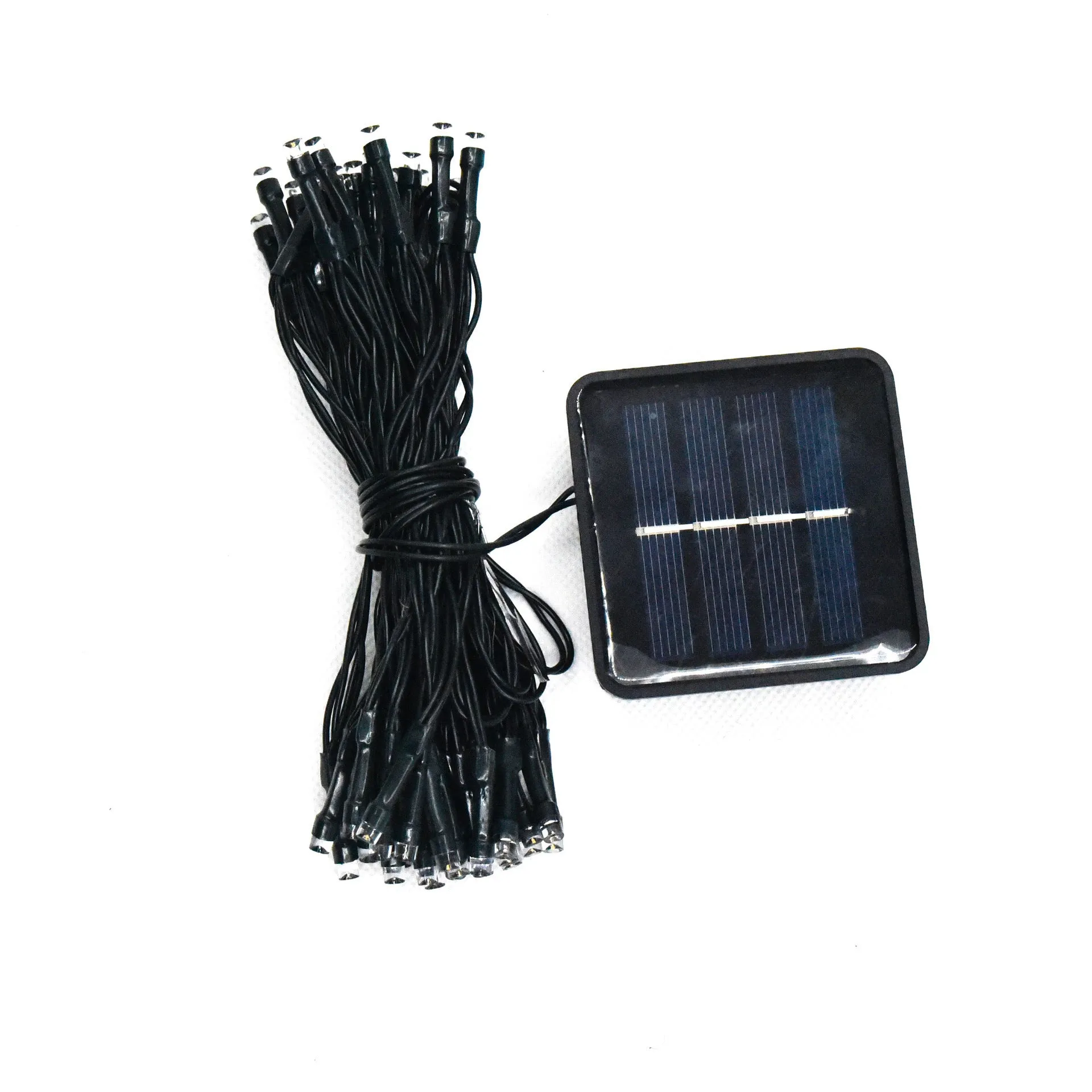 Solar-powered LED string lights outdoor waterproof Christmas patio decoration warm white 20 LEDs
