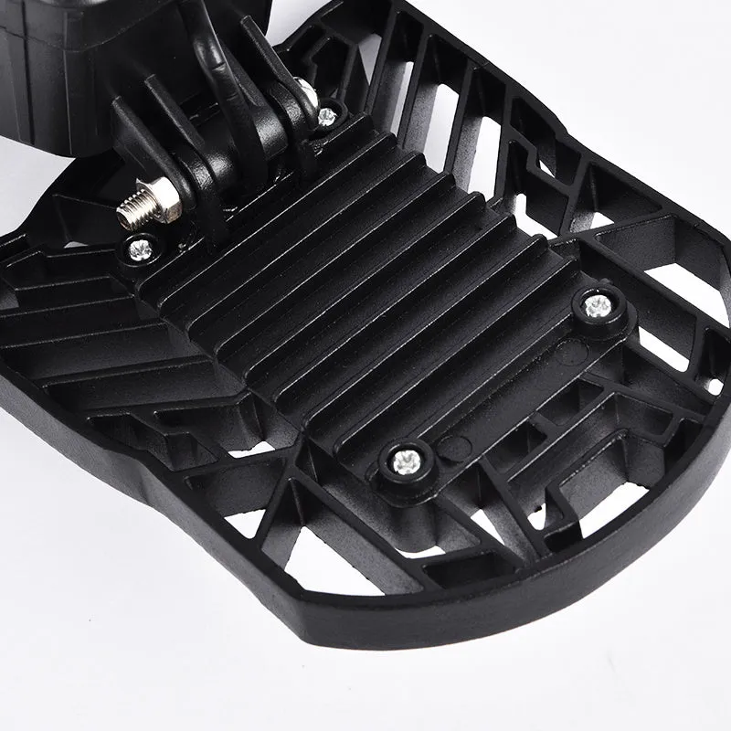 60W 6000 lumen deformable garage light with three adjustable heads, aluminium housing, E27 connector
