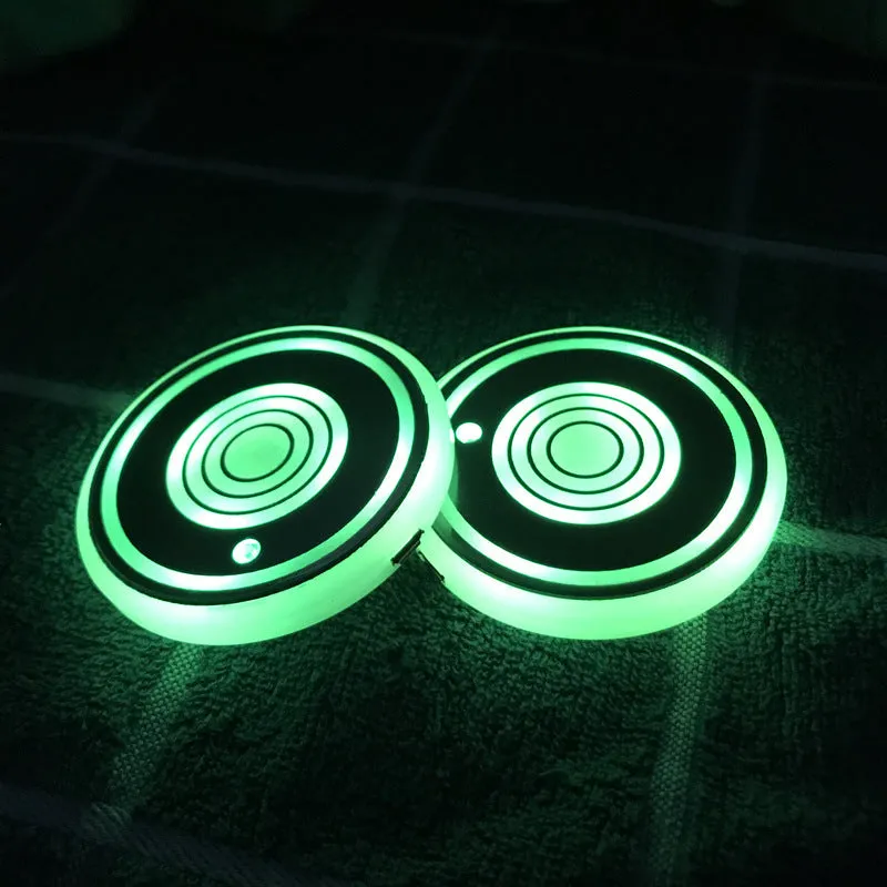 Di Shun LED luminous acrylic water coaster 68mm diameter with glowing edge in colour style 1