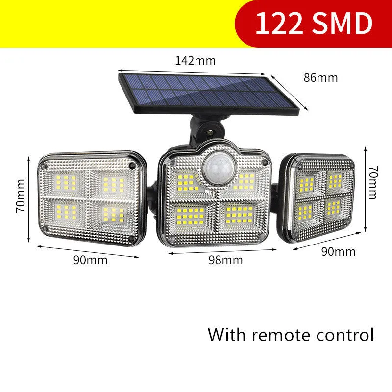 Solar lamp waterproof separate sensor wall light IP65 30W LED remote control European style
