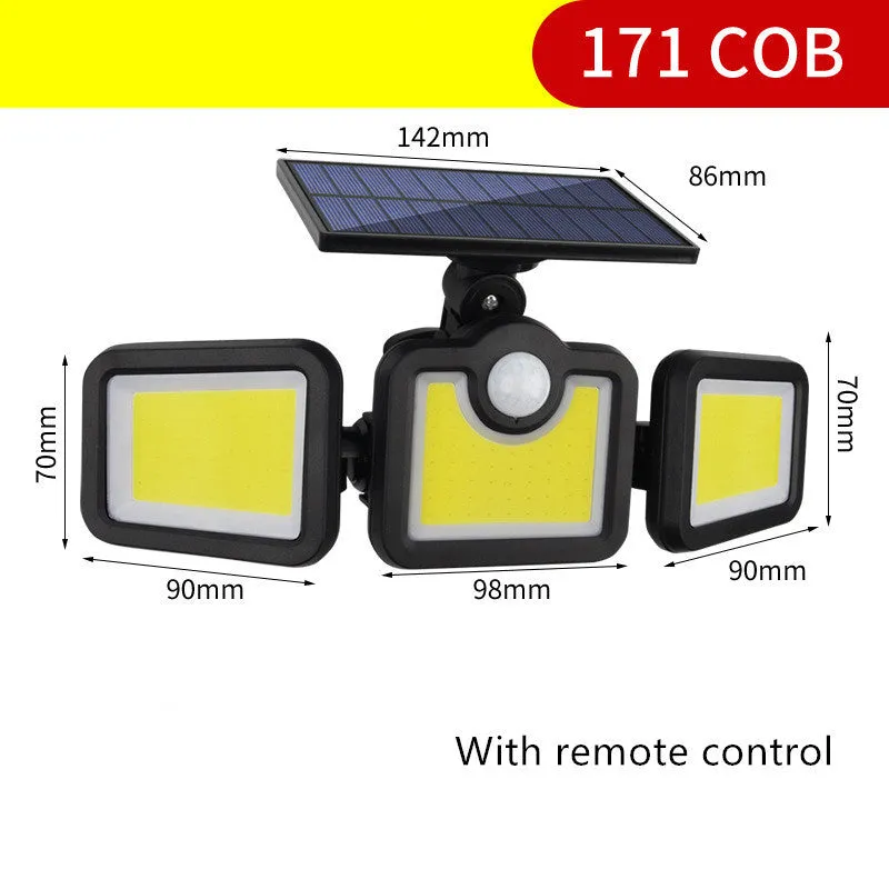 Solar lamp waterproof separate sensor wall light IP65 30W LED remote control European style