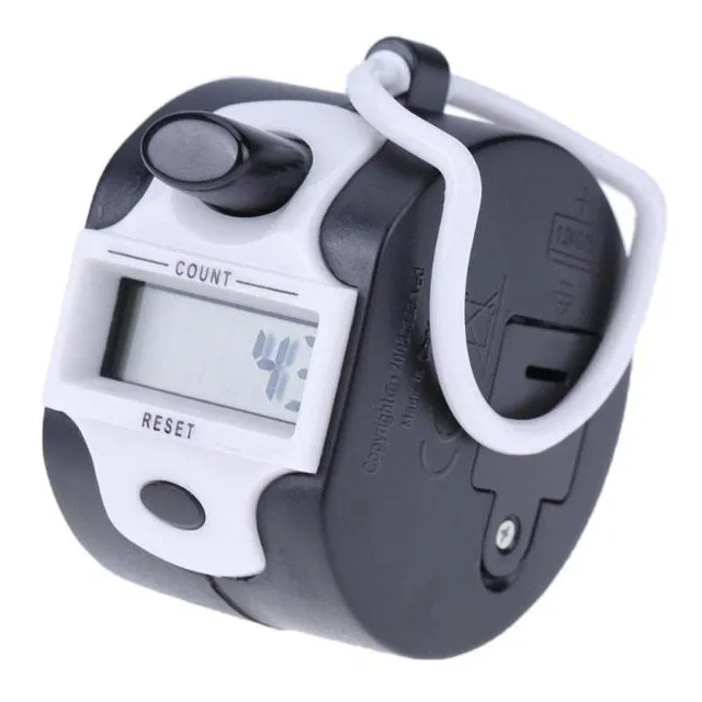 Handheld manual digital tally counter with LCD display for counting people flow statistics