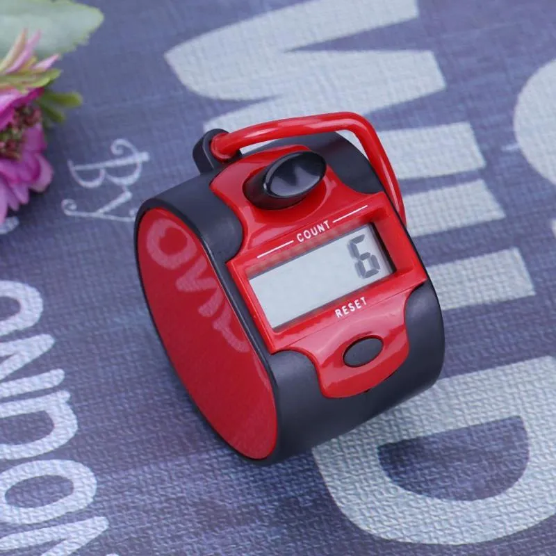 Handheld manual digital tally counter with LCD display for counting people flow statistics