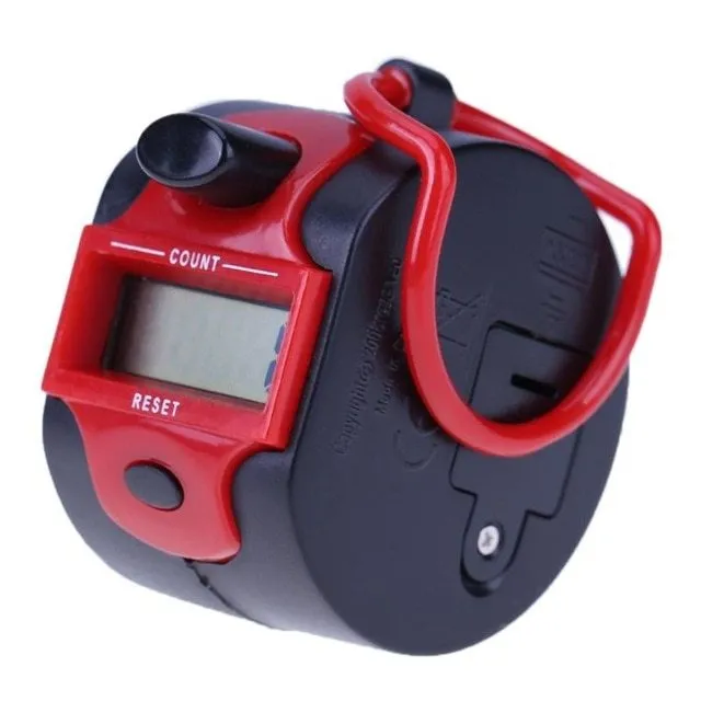 Handheld manual digital tally counter with LCD display for counting people flow statistics