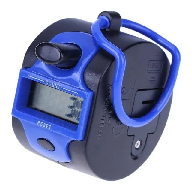 Handheld manual digital tally counter with LCD display for counting people flow statistics