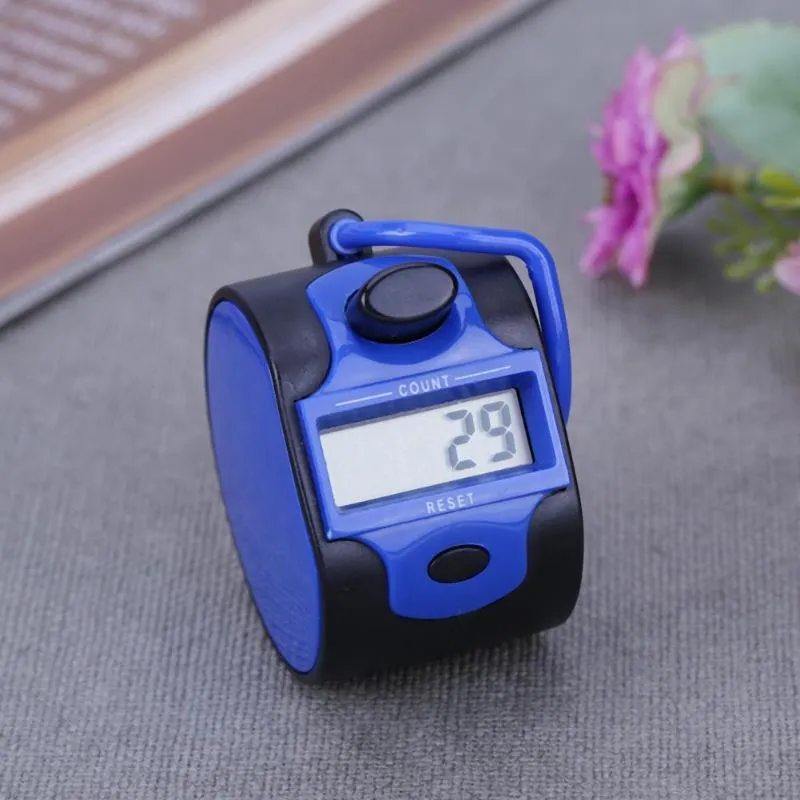 Handheld manual digital tally counter with LCD display for counting people flow statistics