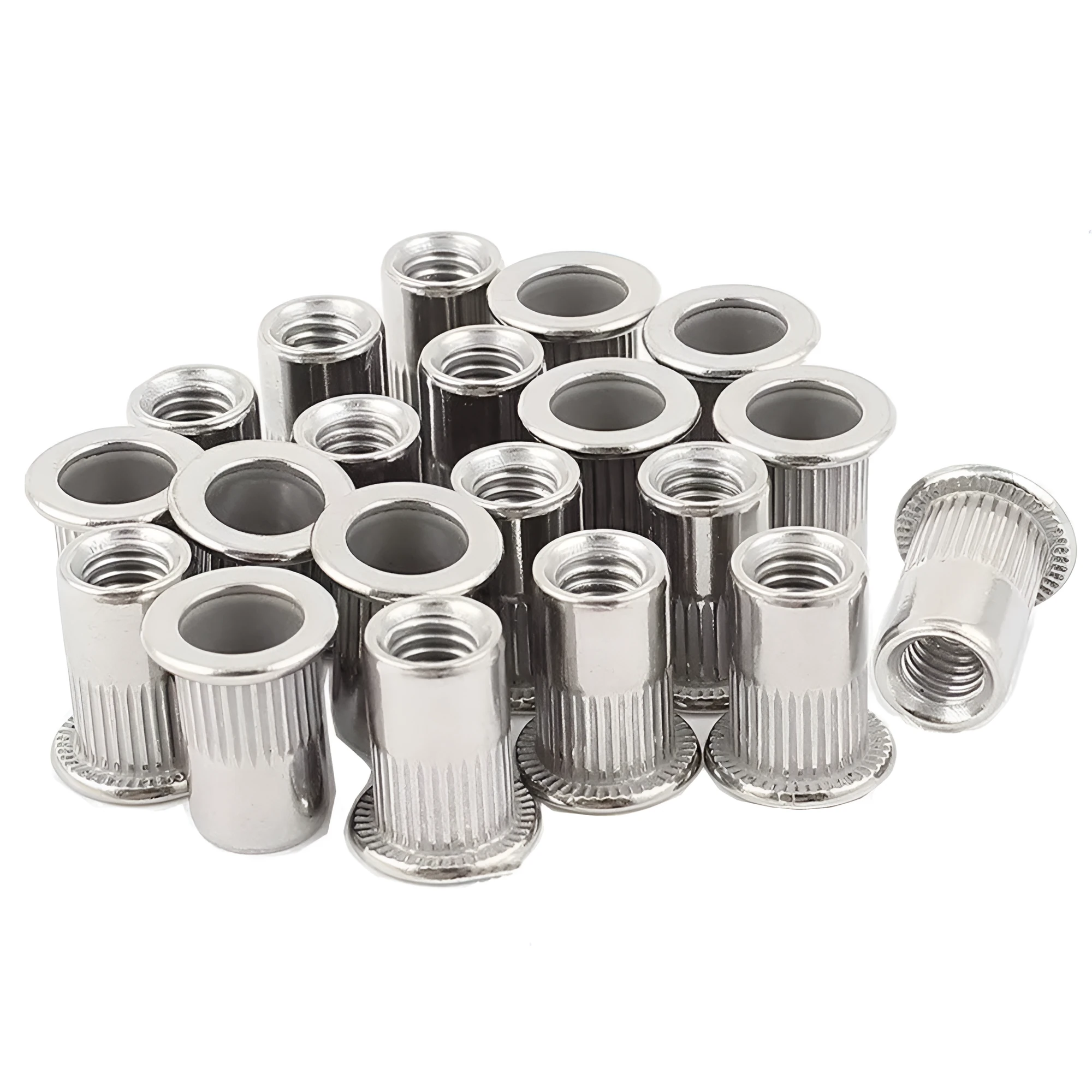 304 stainless steel flat head threaded rivet nut with 5/16-18 UNC thread