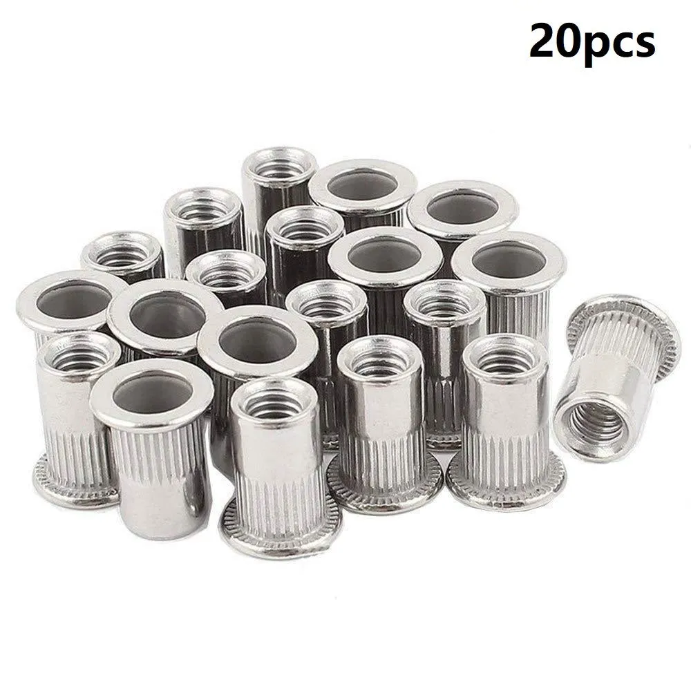 304 stainless steel flat head threaded rivet nut with 5/16-18 UNC thread