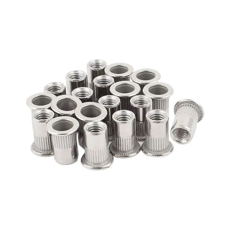 304 stainless steel flat head threaded rivet nut with 5/16-18 UNC thread