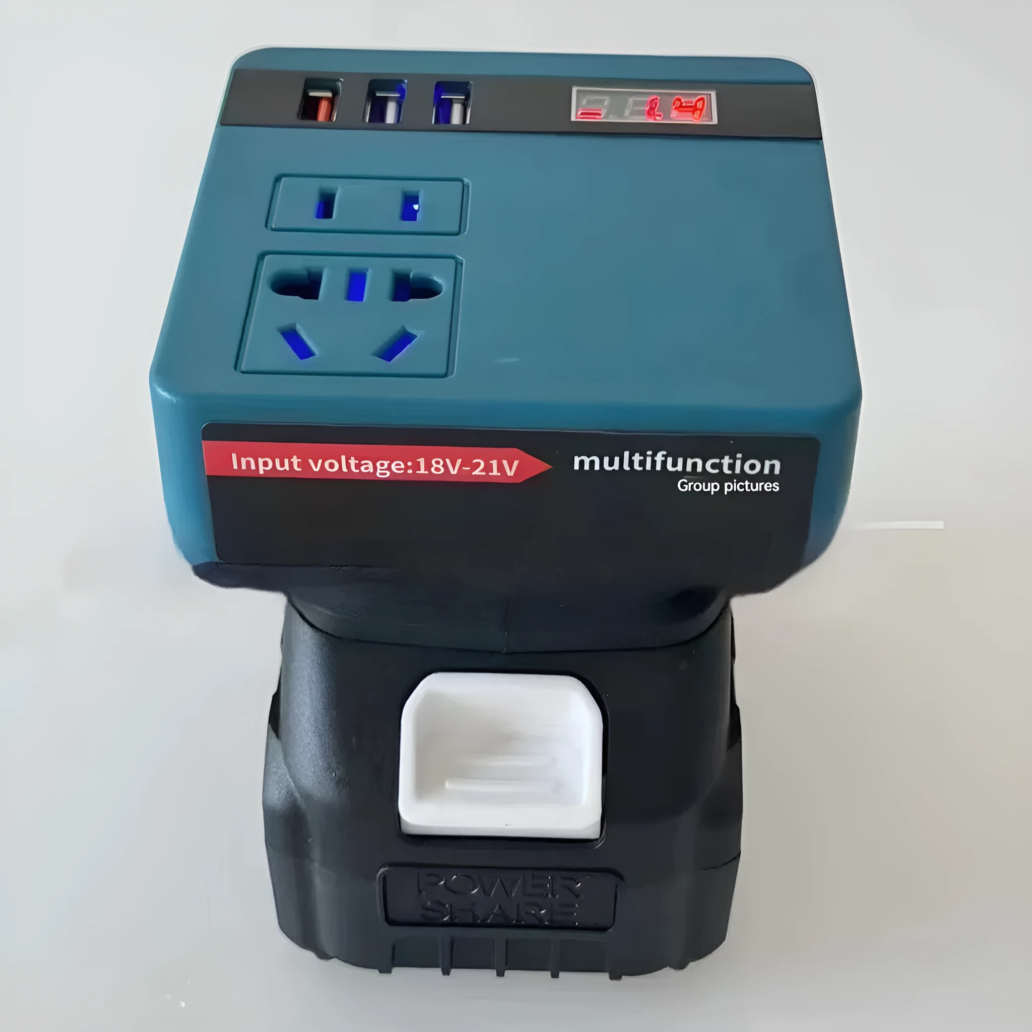 Lithium battery inverter compatible with Dayi Dewei Mivoch Mutian tool batteries 0.12kW