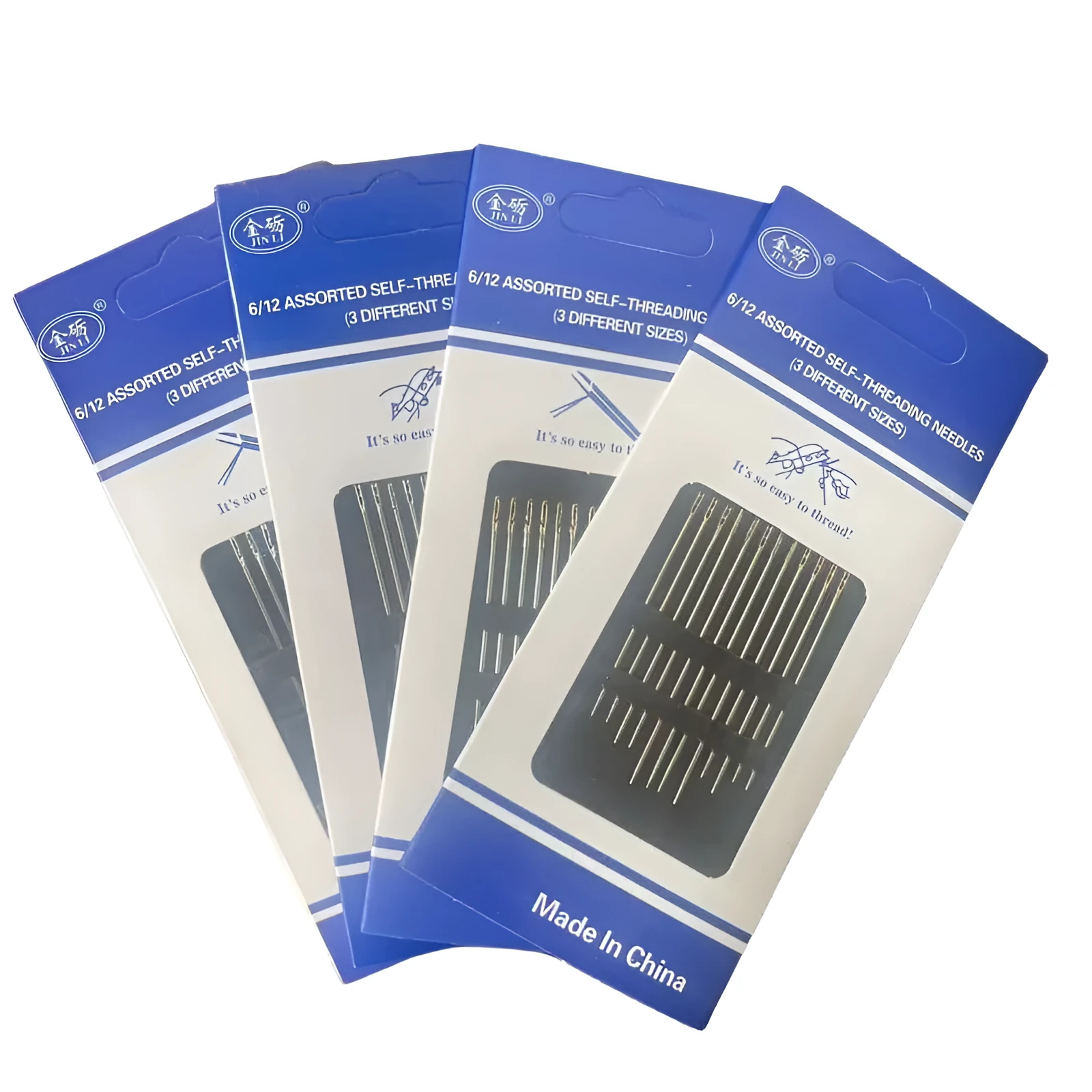 Household sewing needle wire tools set with golden tail and side open clip