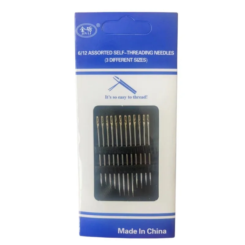 Household sewing needle wire tools set with golden tail and side open clip