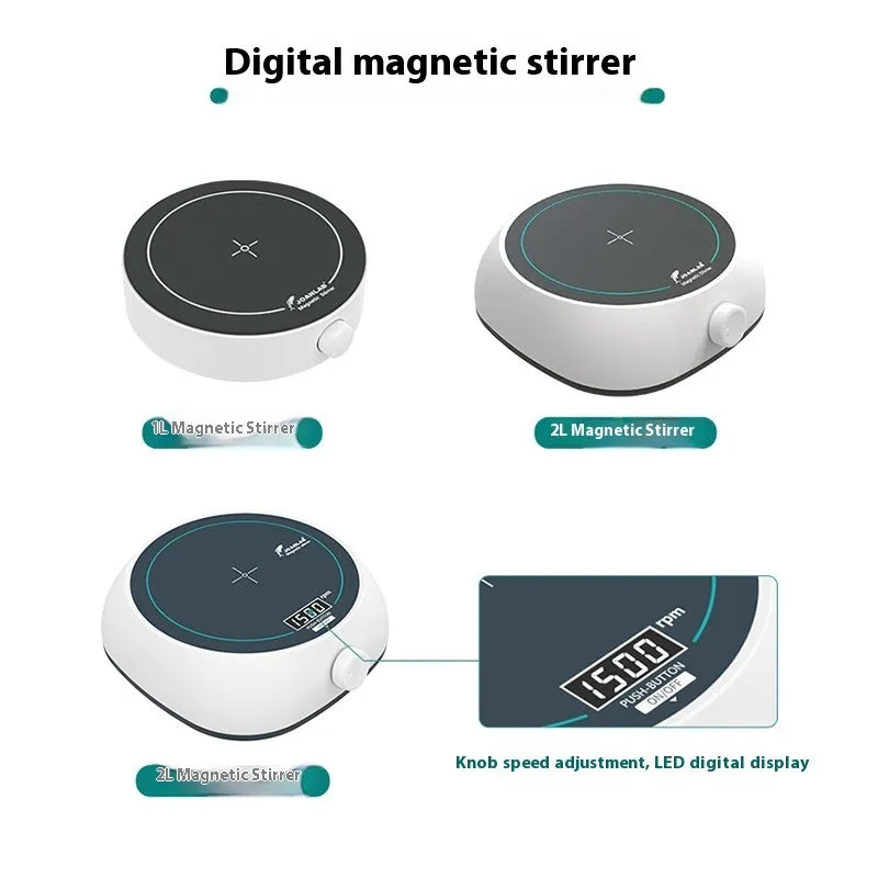 Heating constant temperature digital display magnetic stirrer with plastic body, 1L 2L capacity laboratory mixer