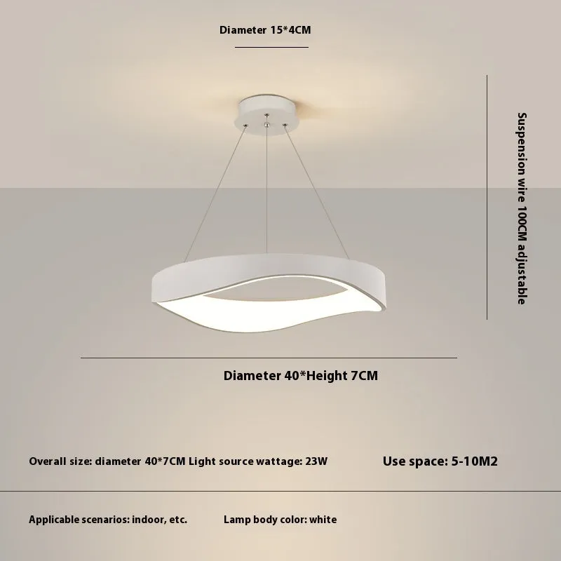 Nordic creative wood grain restaurant bar chandelier 40cm pendant light with three finish options