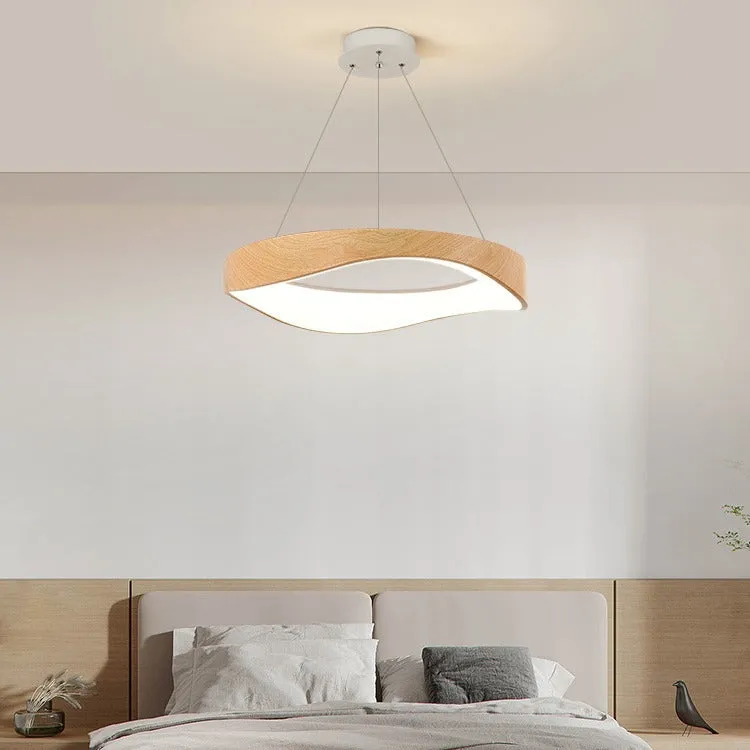 Nordic creative wood grain restaurant bar chandelier 40cm pendant light with three finish options