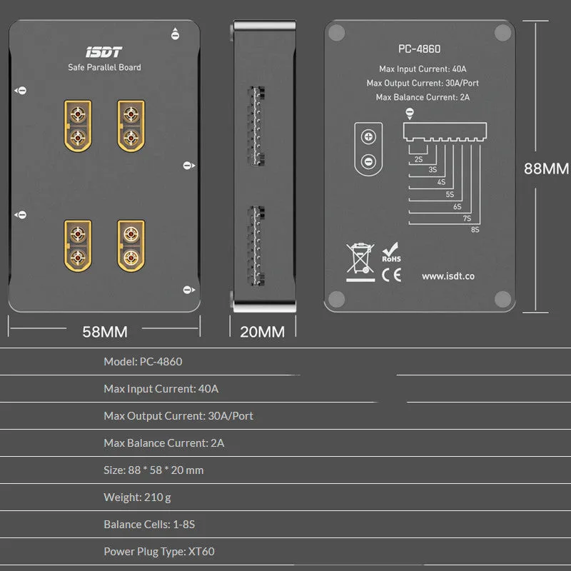 Grey parallel charging board for Astor aircraft toys battery maintenance
