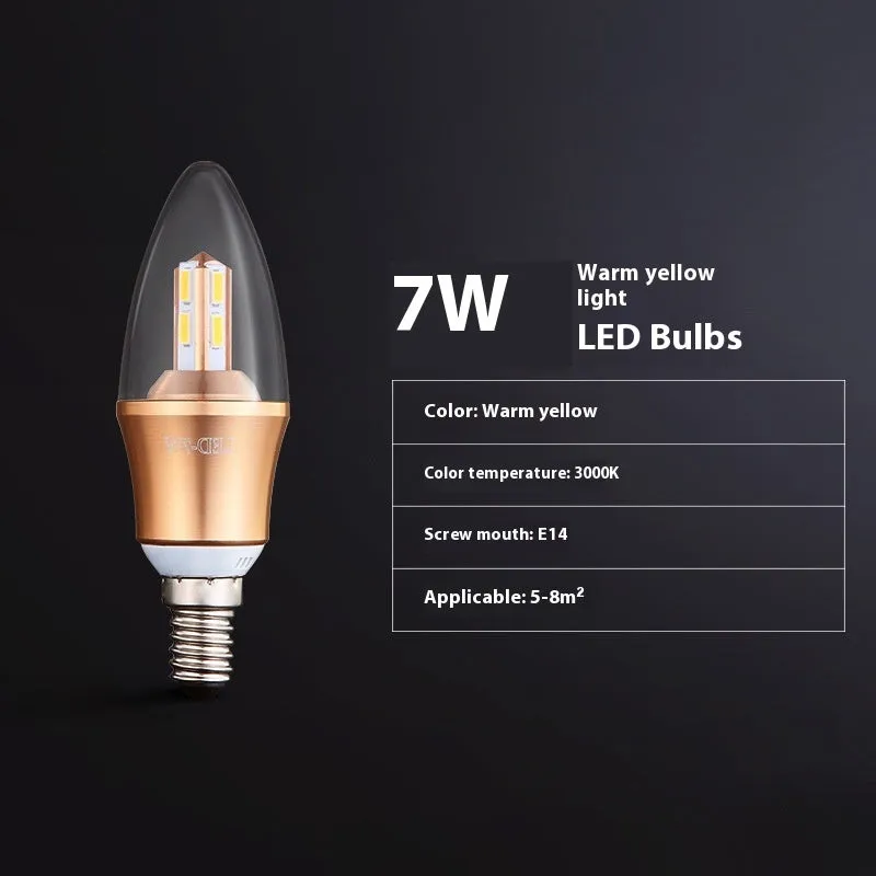 Household E14 E27 LED screw bulb with three colour options and rechargeable lithium battery