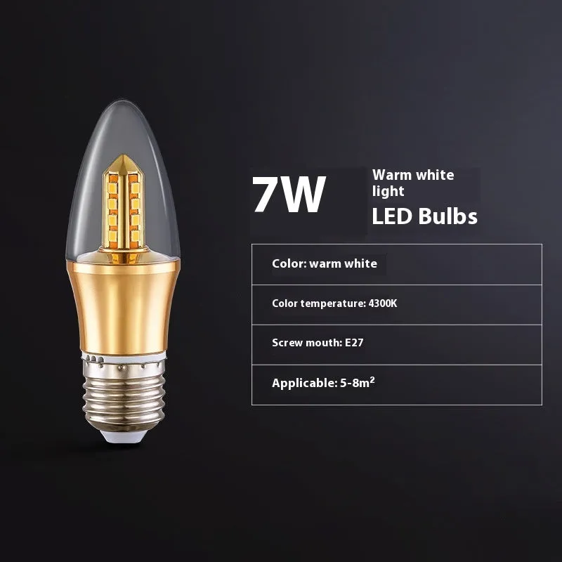 Household E14 E27 LED screw bulb with three colour options and rechargeable lithium battery