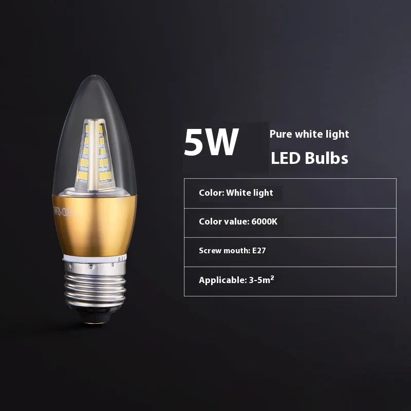 Household E14 E27 LED screw bulb with three colour options and rechargeable lithium battery