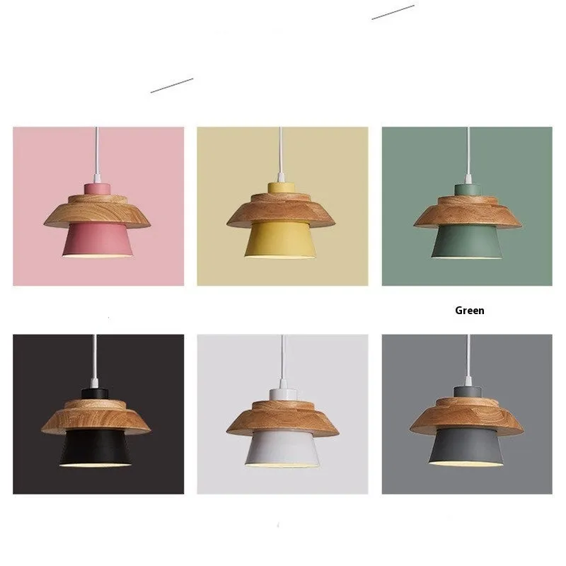 Nordic minimalist pendant light in white with warm bulb, 220V, for living room or dining room