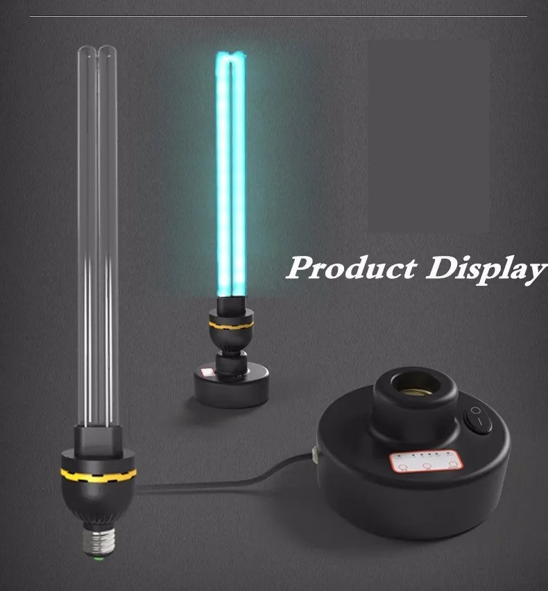 Household UV disinfection lamp with E27 screw base and ozone feature