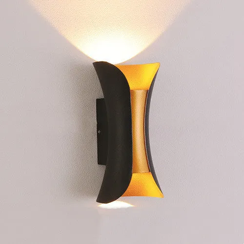 Villa outdoor LED waterproof wall lamp square 5W single head warm white